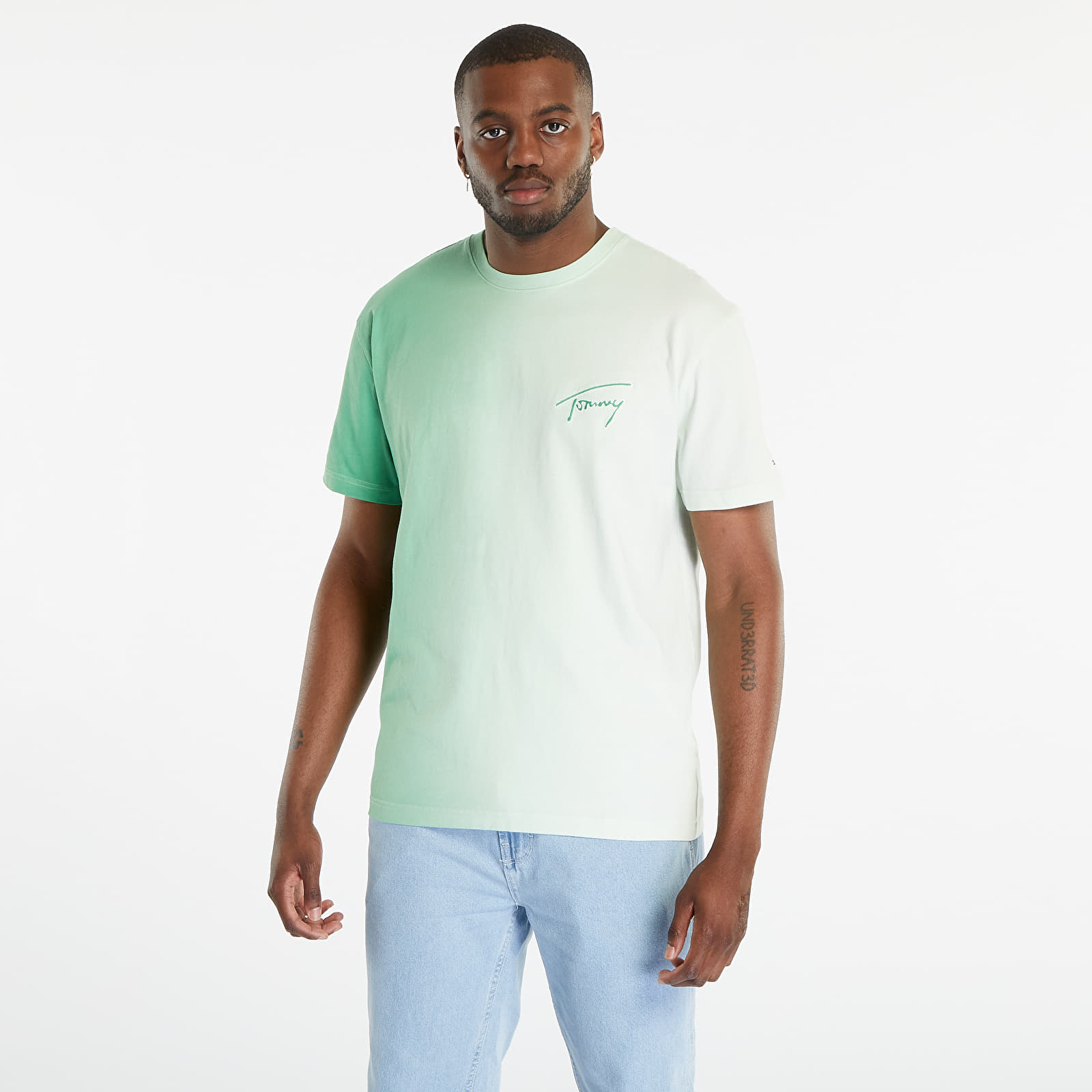 T shirts Tommy Jeans Dip Dye Classic Fit T Shirt Coastal Green