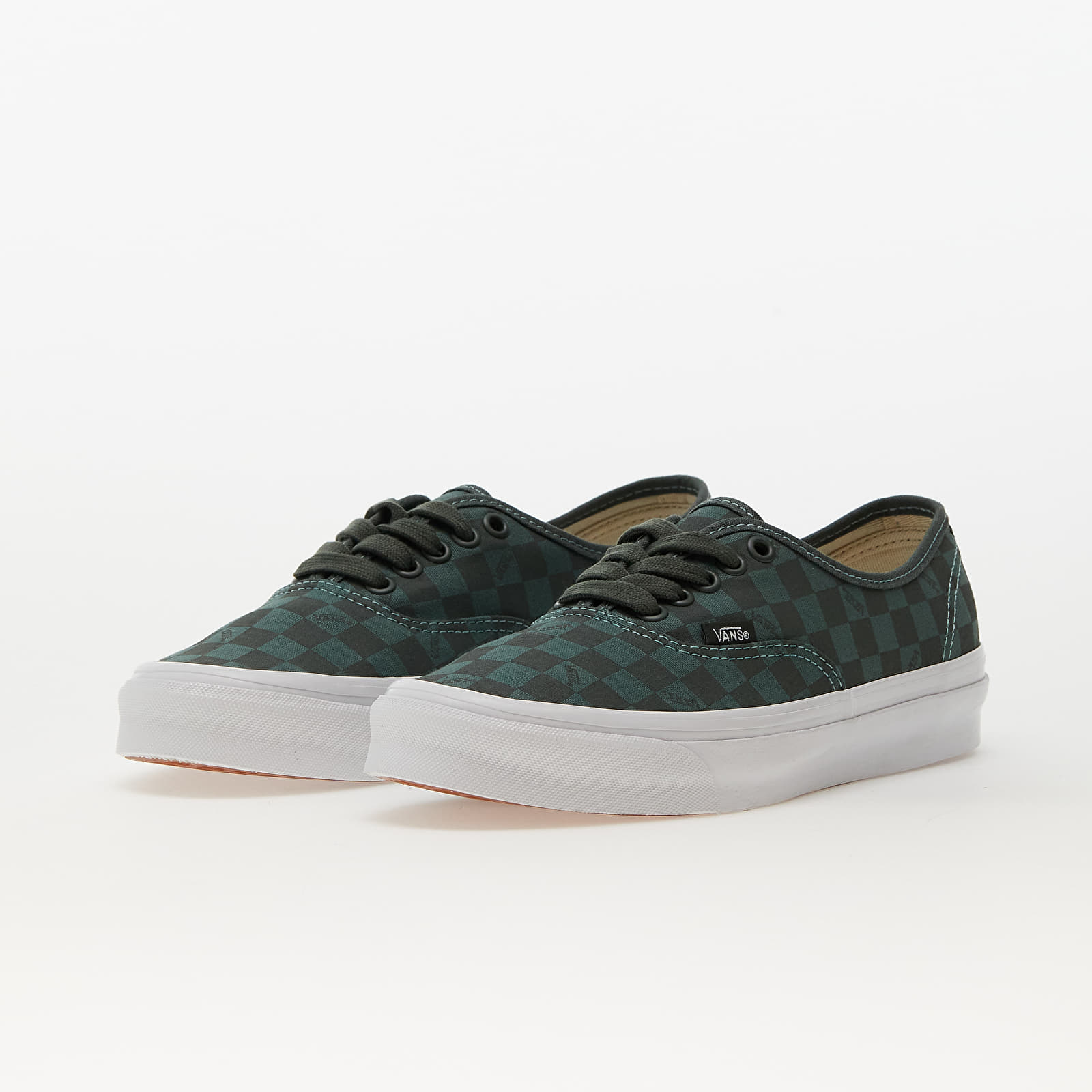 Olive top checkered vans