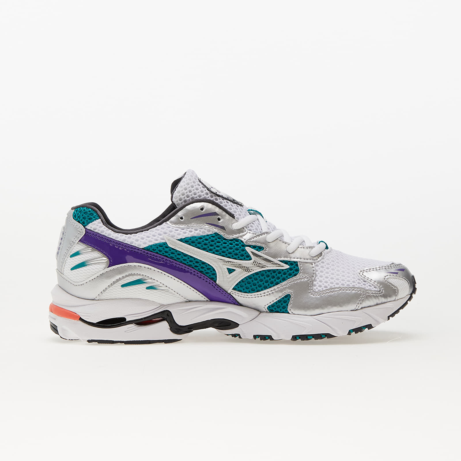 Männer Mizuno Wave Rider 10 White/ Silver/ Teal Blue