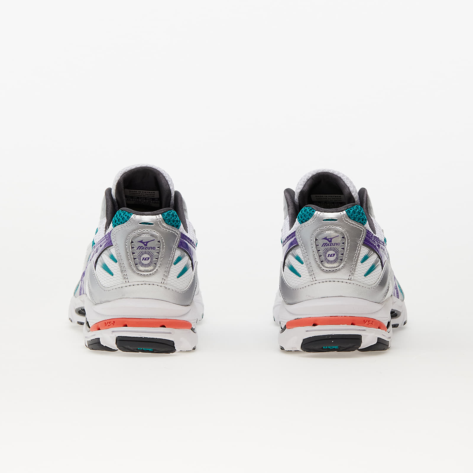 Männer Mizuno Wave Rider 10 White/ Silver/ Teal Blue