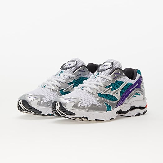 Men s shoes Mizuno Wave Rider 10 White Silver Teal Blue Footshop