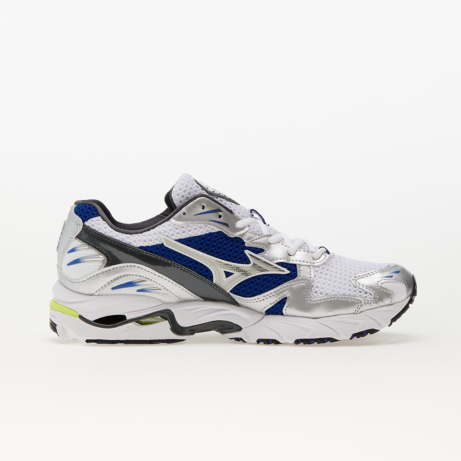 Skor för män Mizuno Wave Rider 10 White/ Silver/ Surf the Web