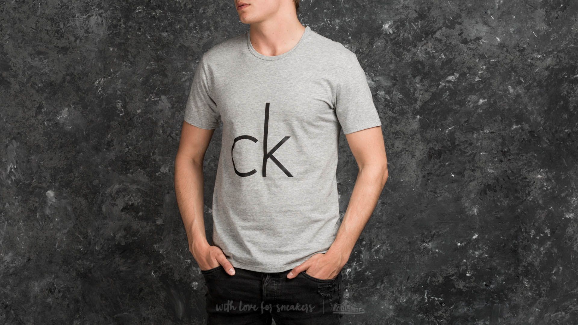 T-shirts Calvin Klein Logo Shortsleeve Crew T-Shirt Grey Heather