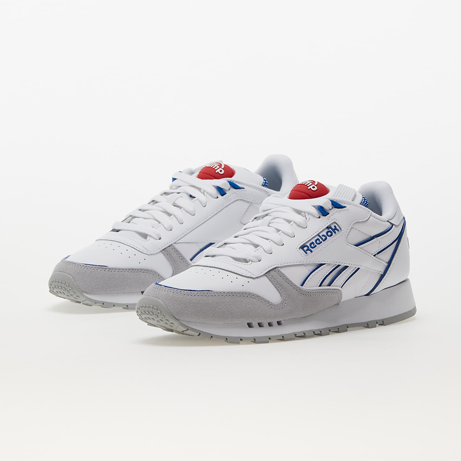 Reebok classic leather white blue red clearance