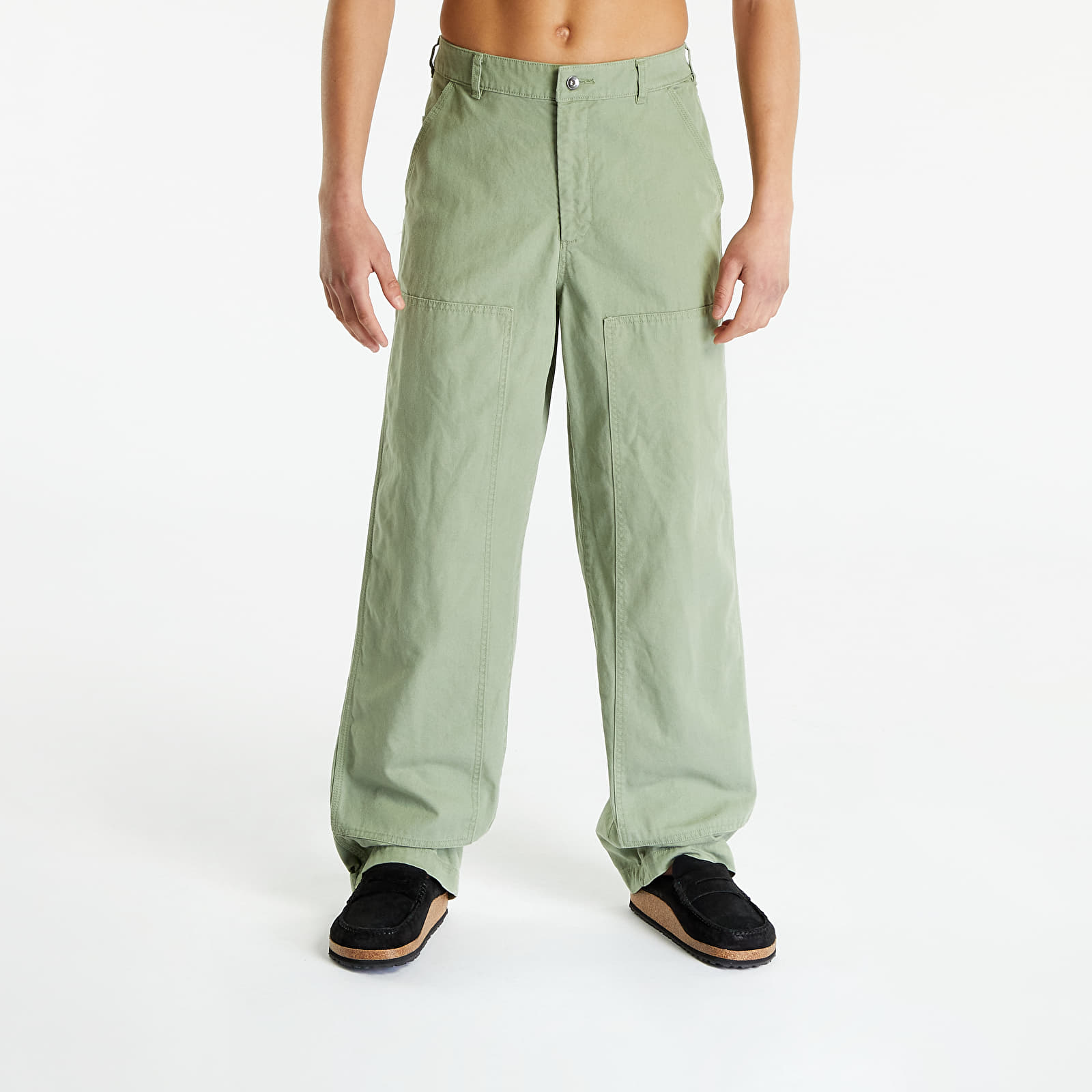 Pantalons Nike Sportswear Men's Double-Panel Pants Oil Green/ White