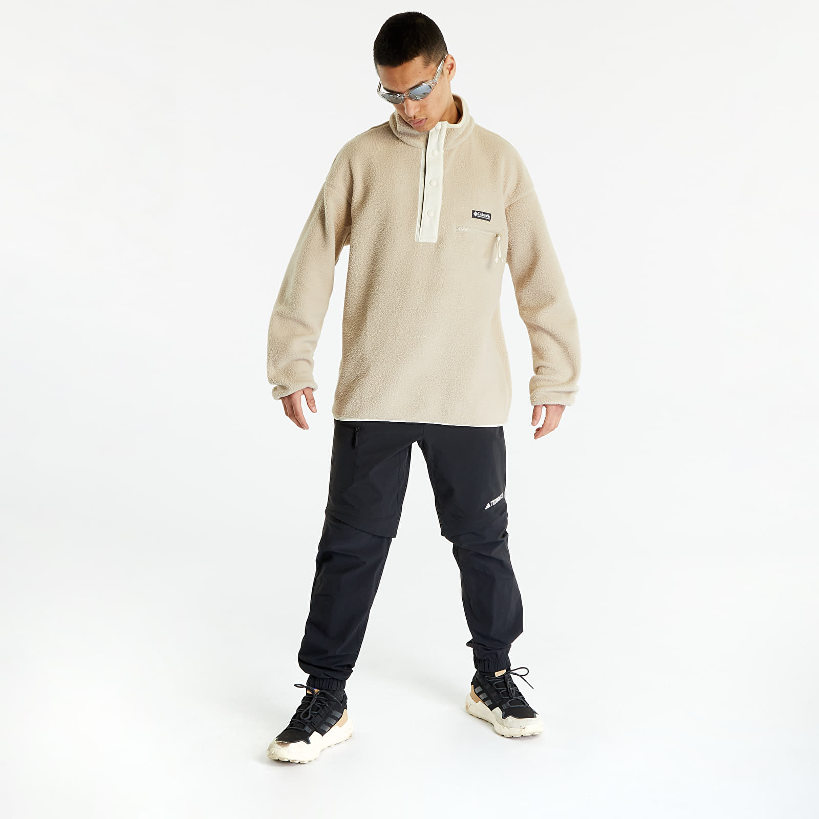 Kapucnis pulóverek és pulcsik Columbia Helvetia Half Snap Fleece Hoodie Beige