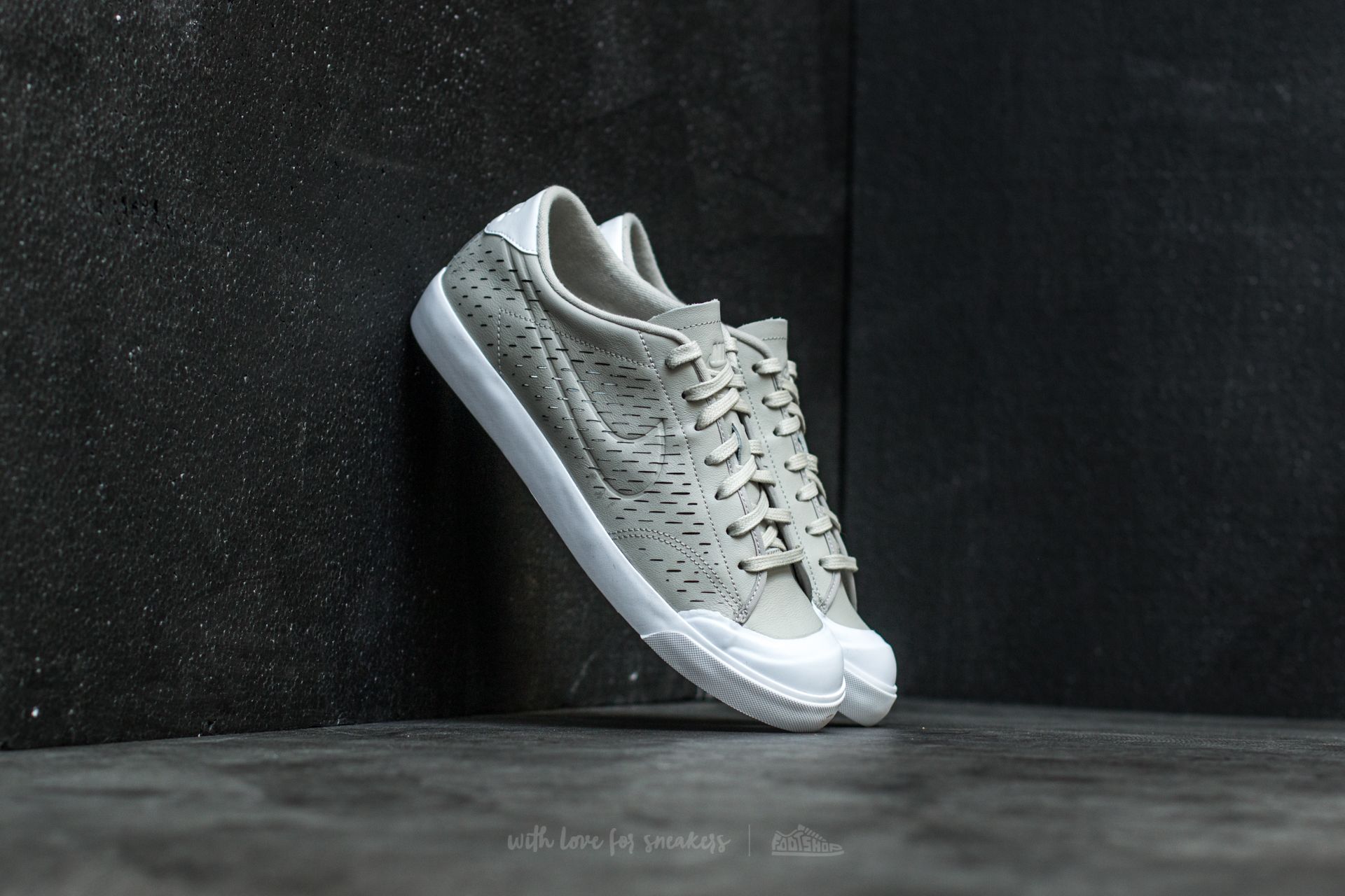 Men s shoes Nike All Court 2 Low Leather Pale Grey Pale Grey White Footshop