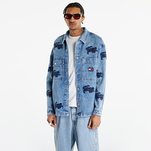 Giacca jeans new arrivals tommy hilfiger logo