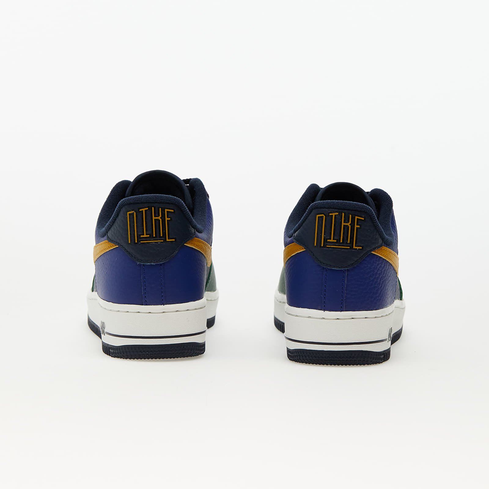 Air force 1 navy blue gold discount