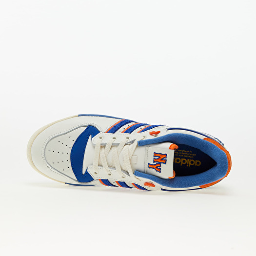Adidas white store blue orange shoes