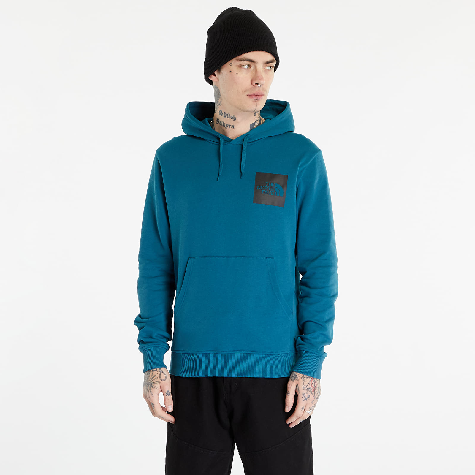 Mikiny The North Face Fine Hoodie Blue Coral