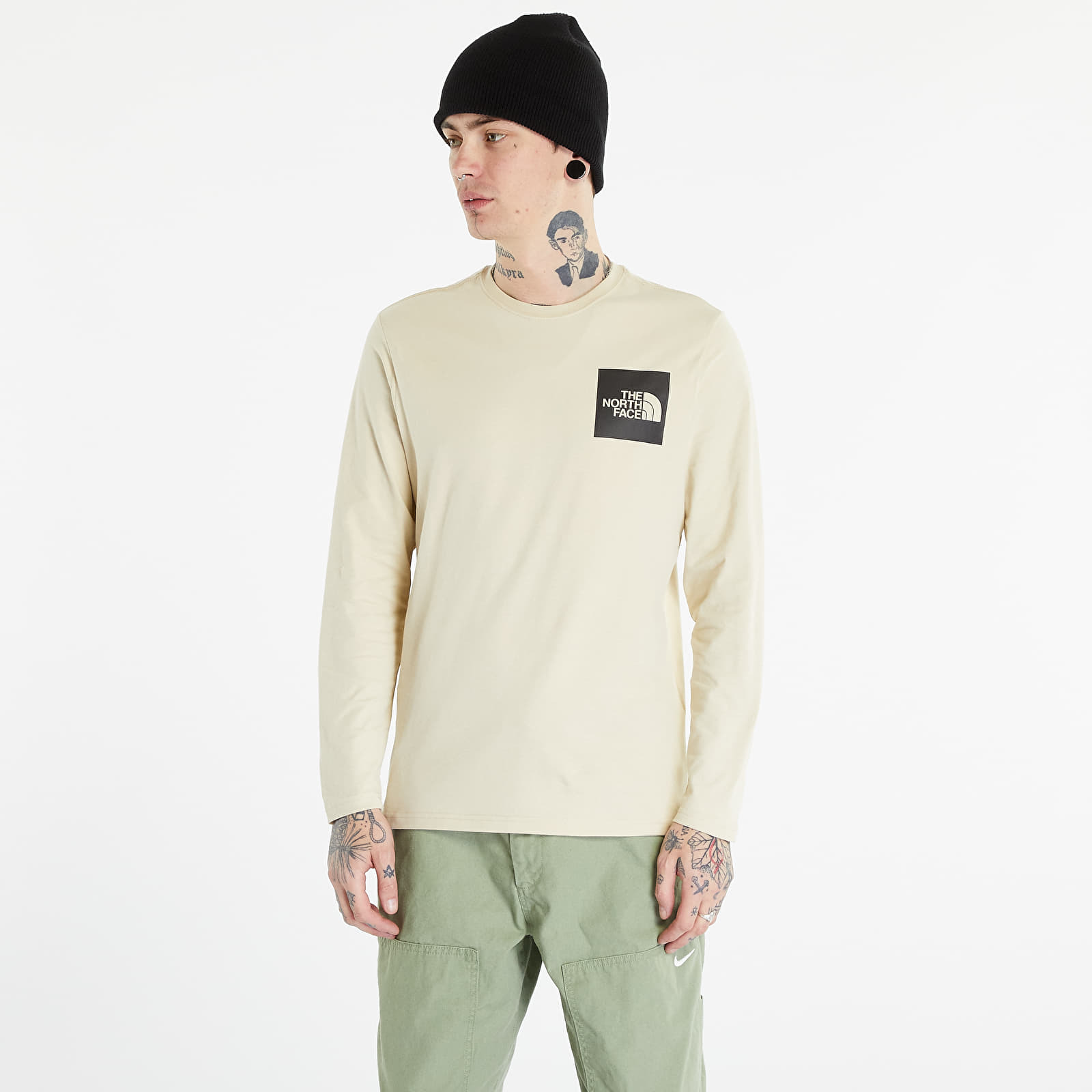 The North Face - l/s fine tee gravel