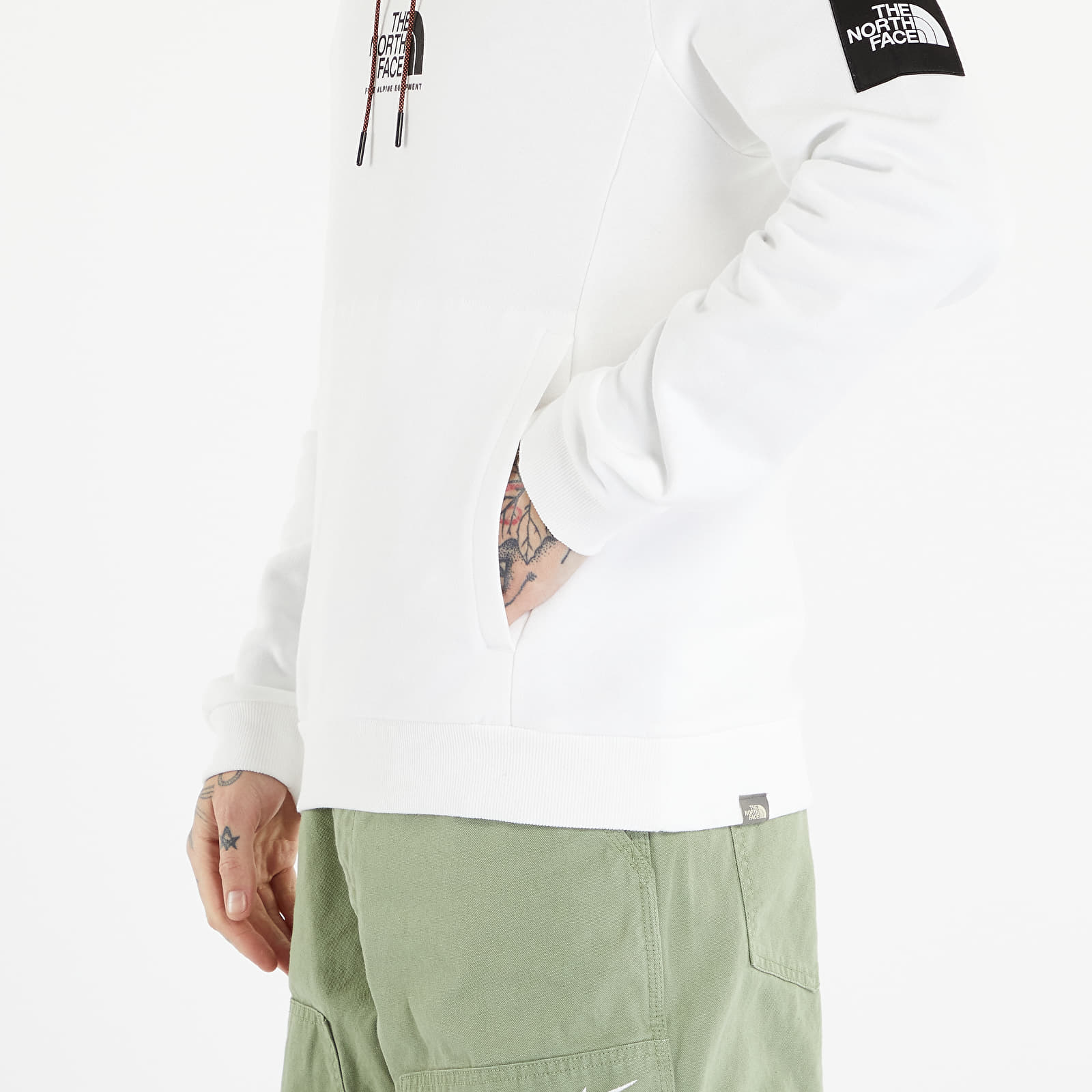 North face vintage white hoodie store