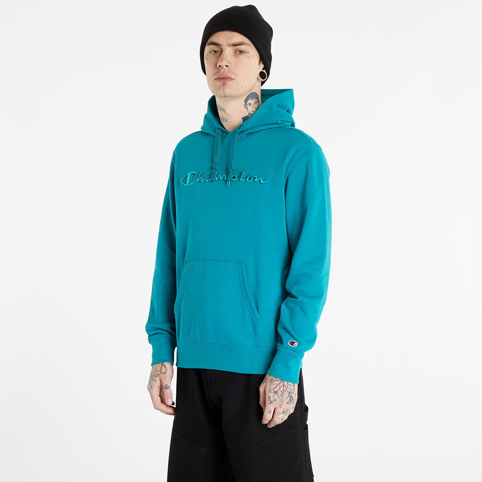 Champion - hooded sweatshirt tyrquoise
