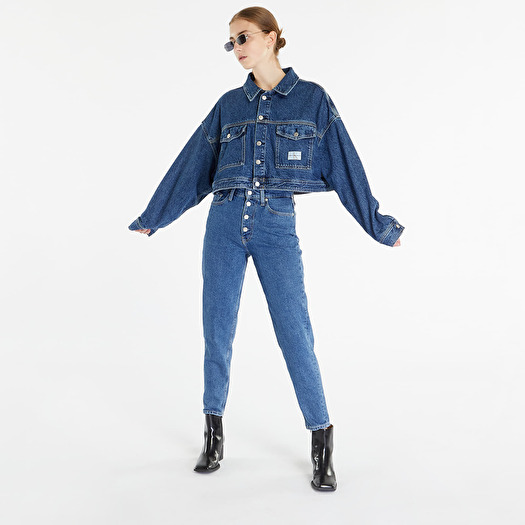 Jackets Calvin Klein Jeans Boxy Cropped Denim Jacket Blue | Footshop