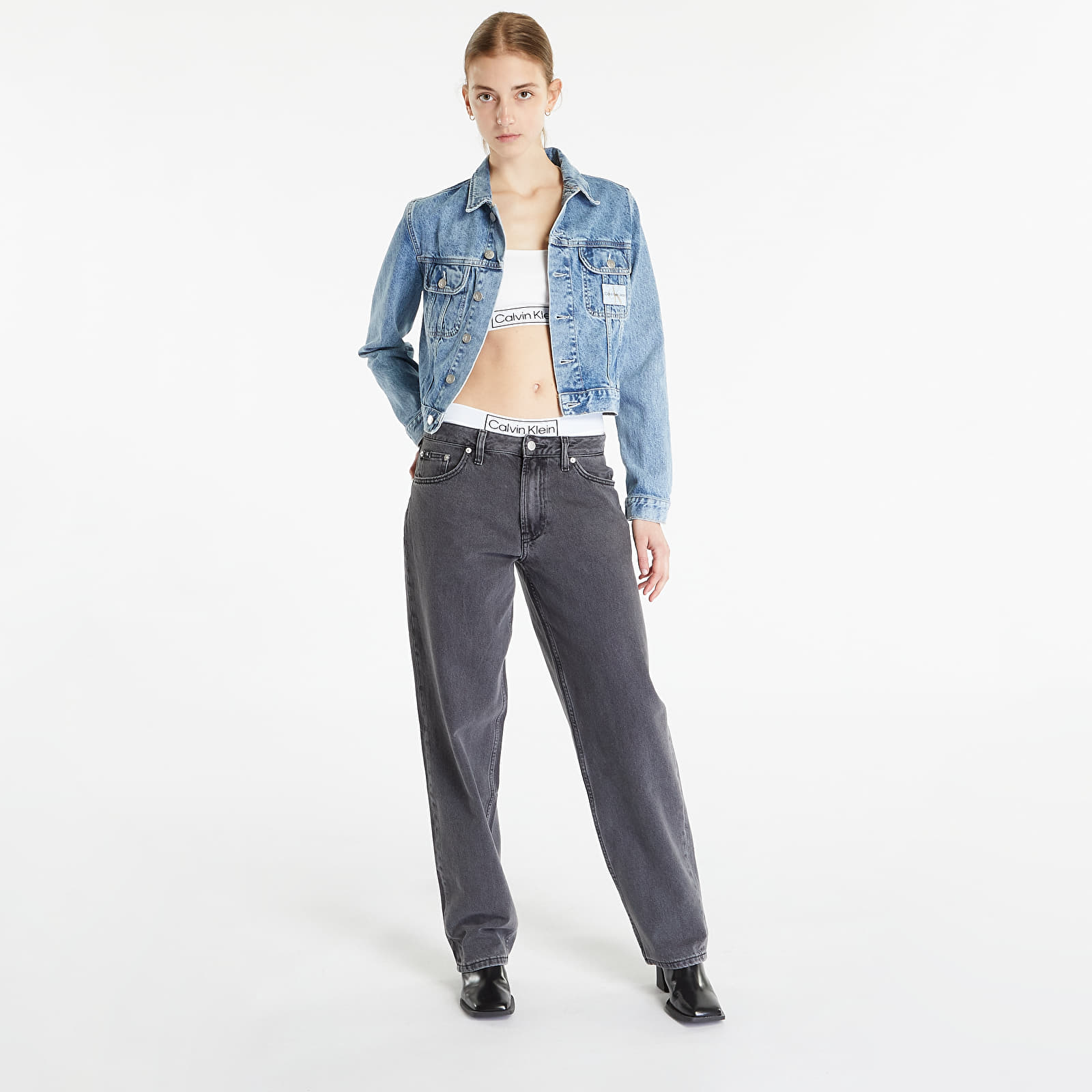 Jakas Calvin Klein Jeans Cropped 90S Denim Jacket Blue
