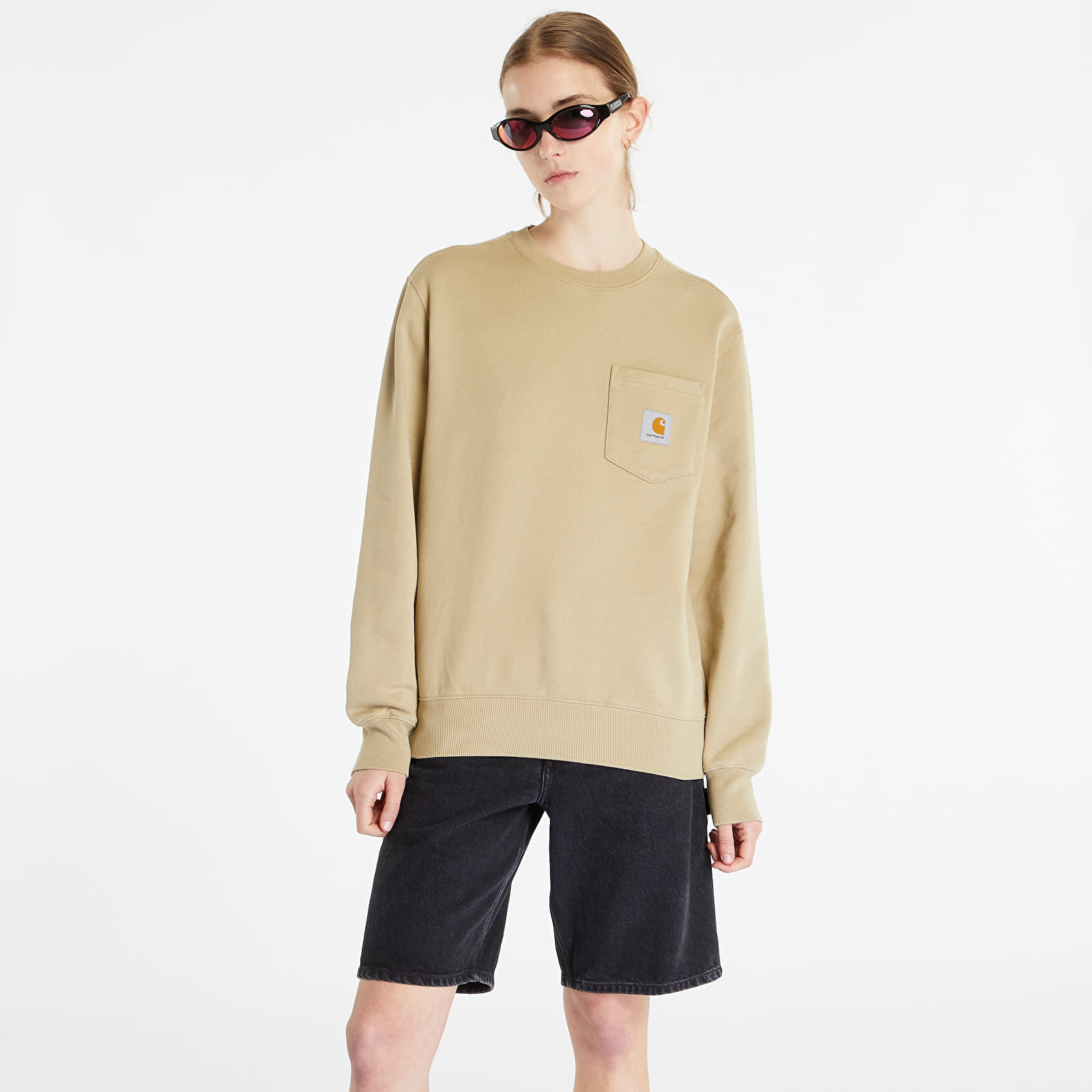 Hoodies and sweatshirts  Carhartt WIP Pocket Sweat Ammonite Garment Washed