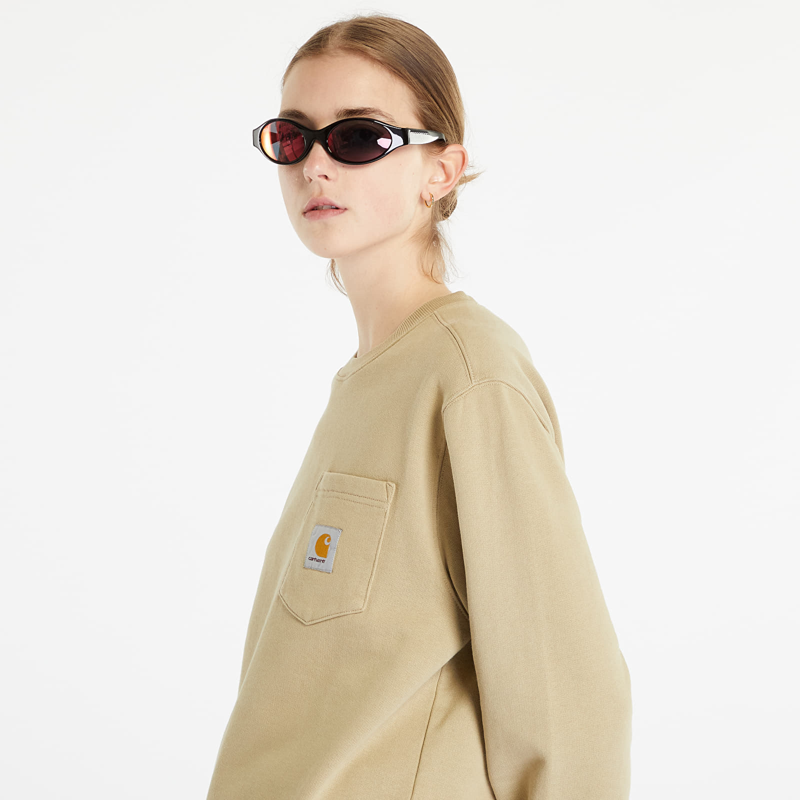 Hoodies and sweatshirts  Carhartt WIP Pocket Sweat Ammonite Garment Washed