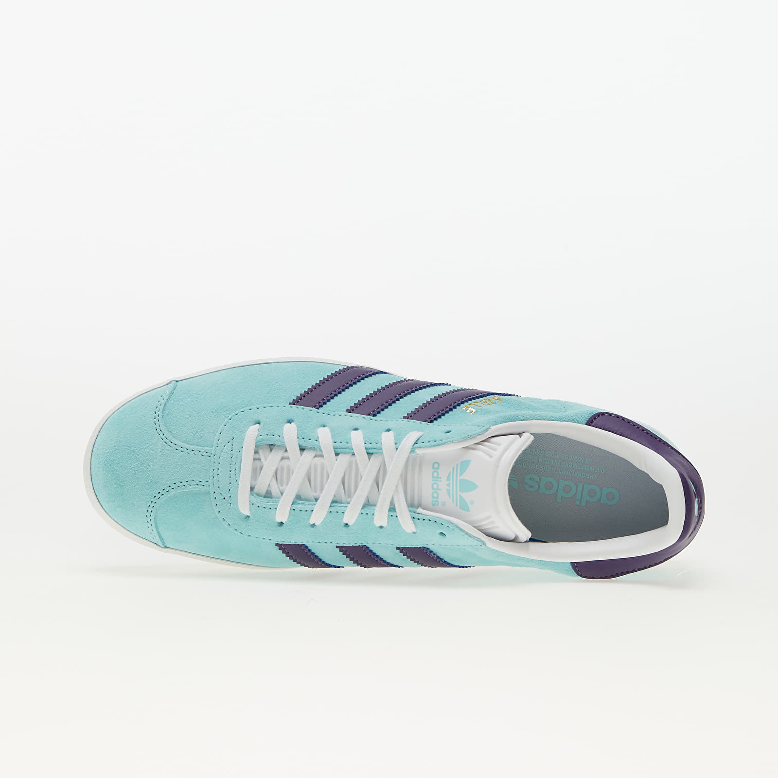 Men's shoes adidas Gazelle Clear Aqua/ Tech Purple/ Ftw White