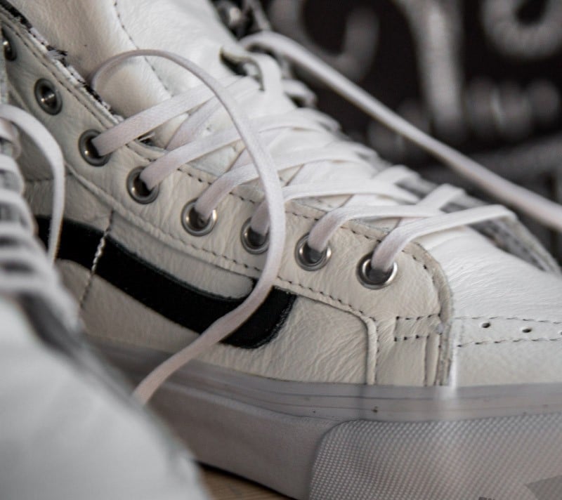 Damen Sneaker und Schuhe Vans Sk8-Hi Slim Zip (Leather) True White/Leopard