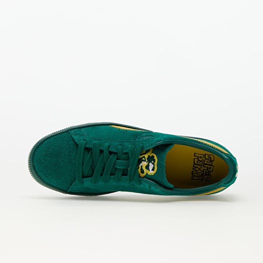 Puma clyde green top yellow
