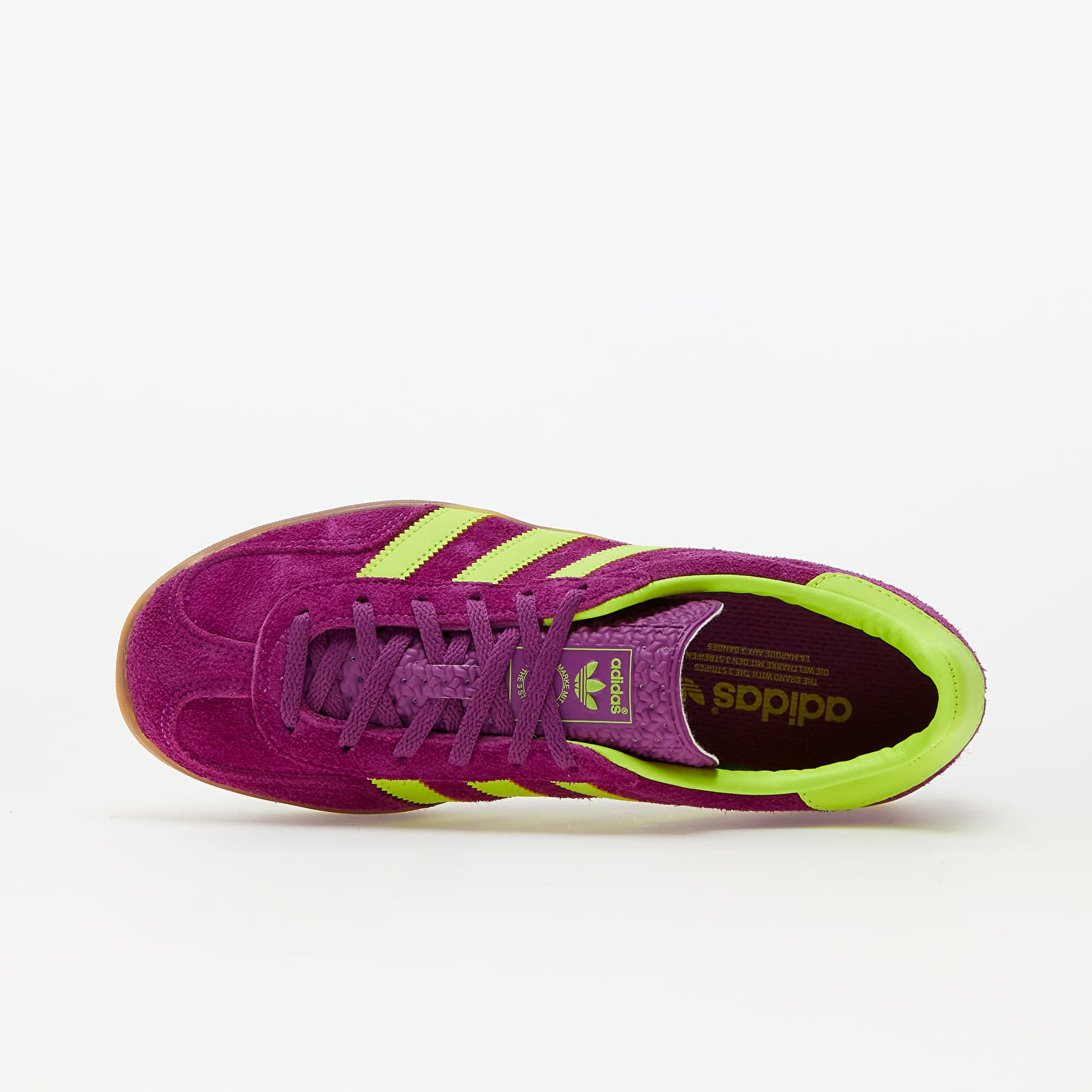 adidas Originals GAZELLE INDOOR - Zapatillas - shock purple solar yellow  gum/morado 
