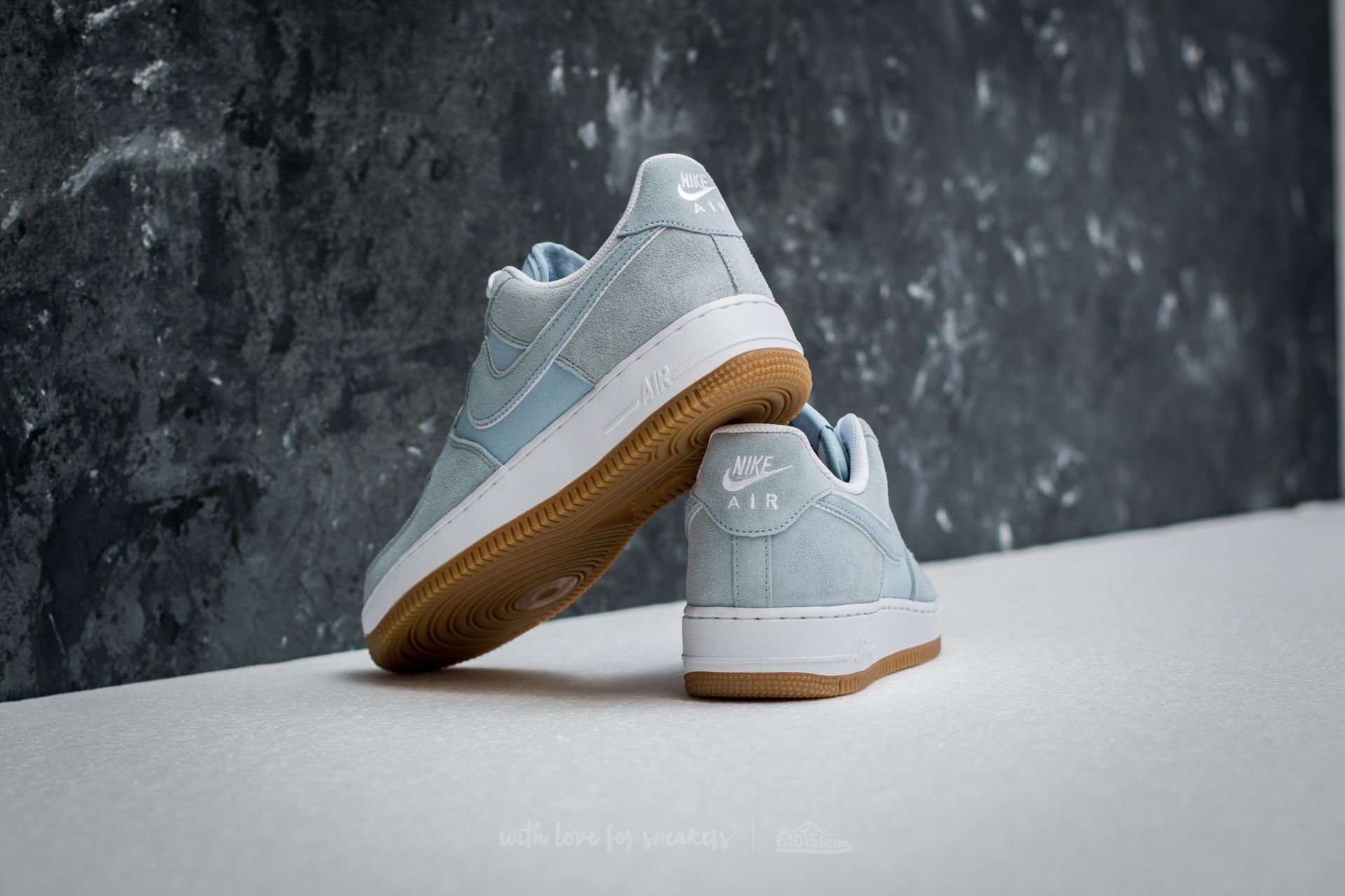 nike air force 1 light blue suede