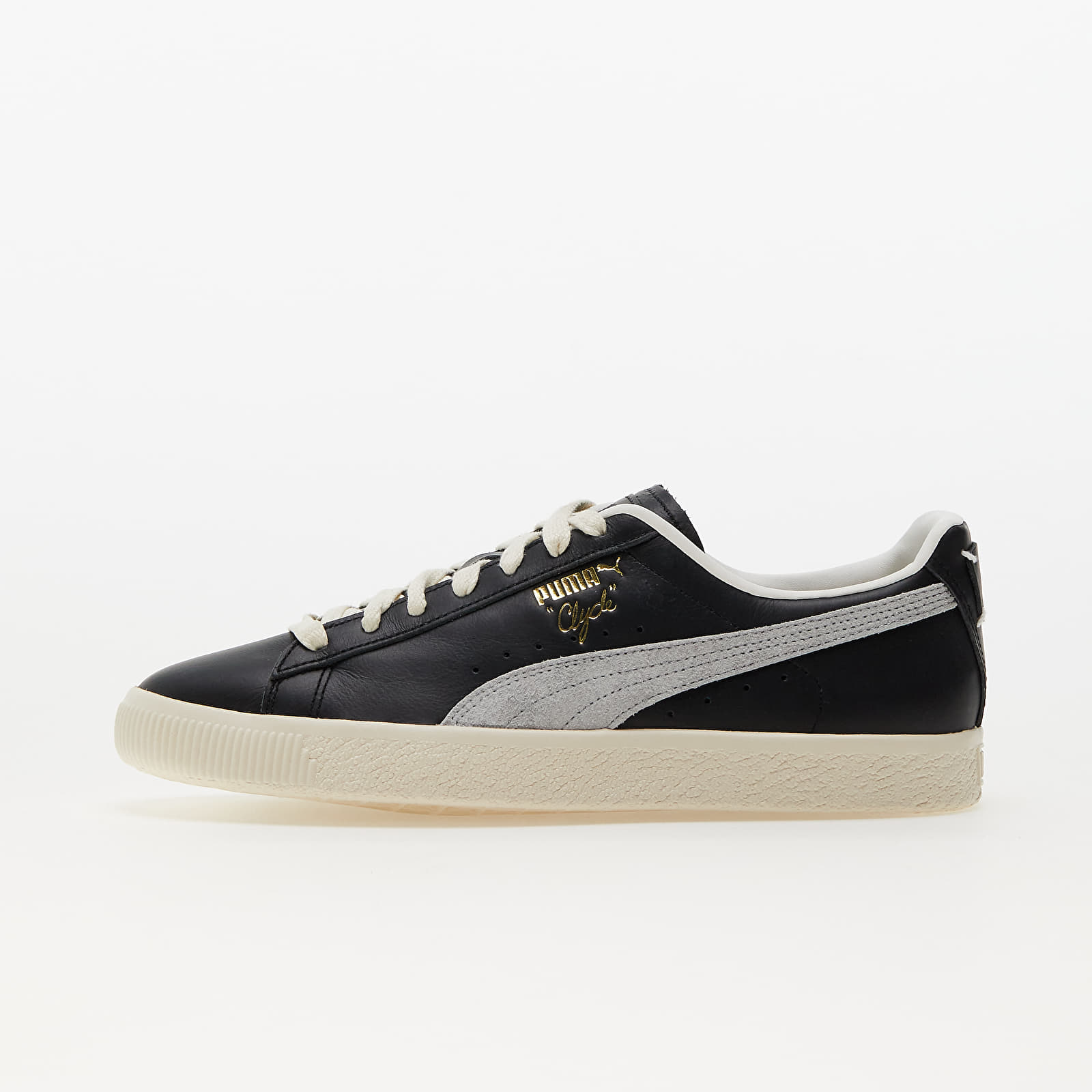 Puma clyde black leather sale