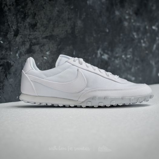 all white nike waffle