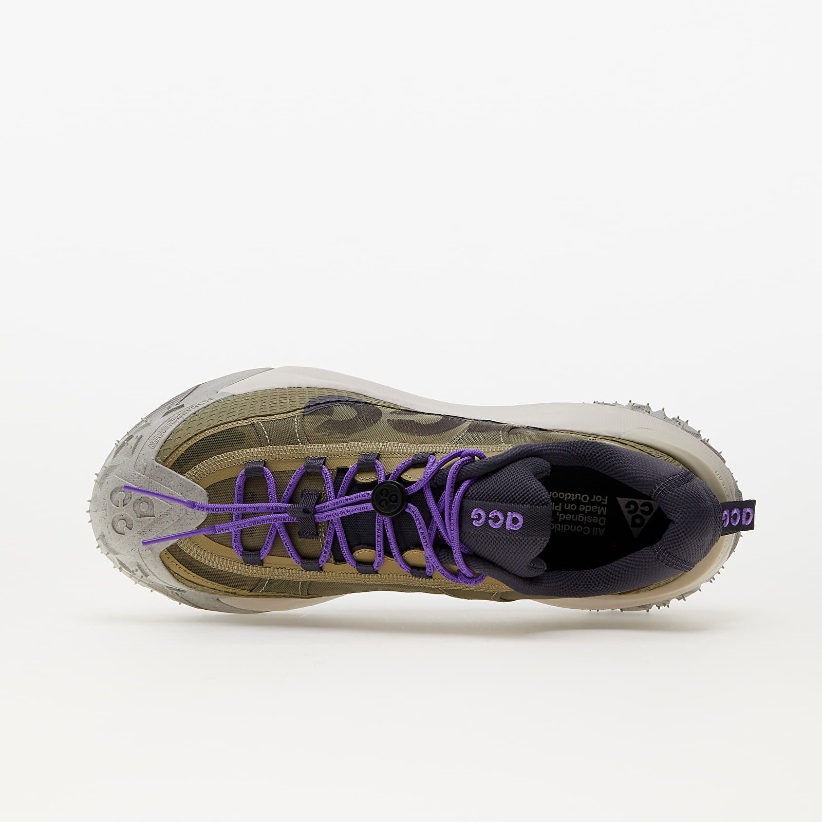 Herren Sneaker und Schuhe Nike ACG Mountain Fly 2 Low Neutral Olive/ Gridiron-Action Grape