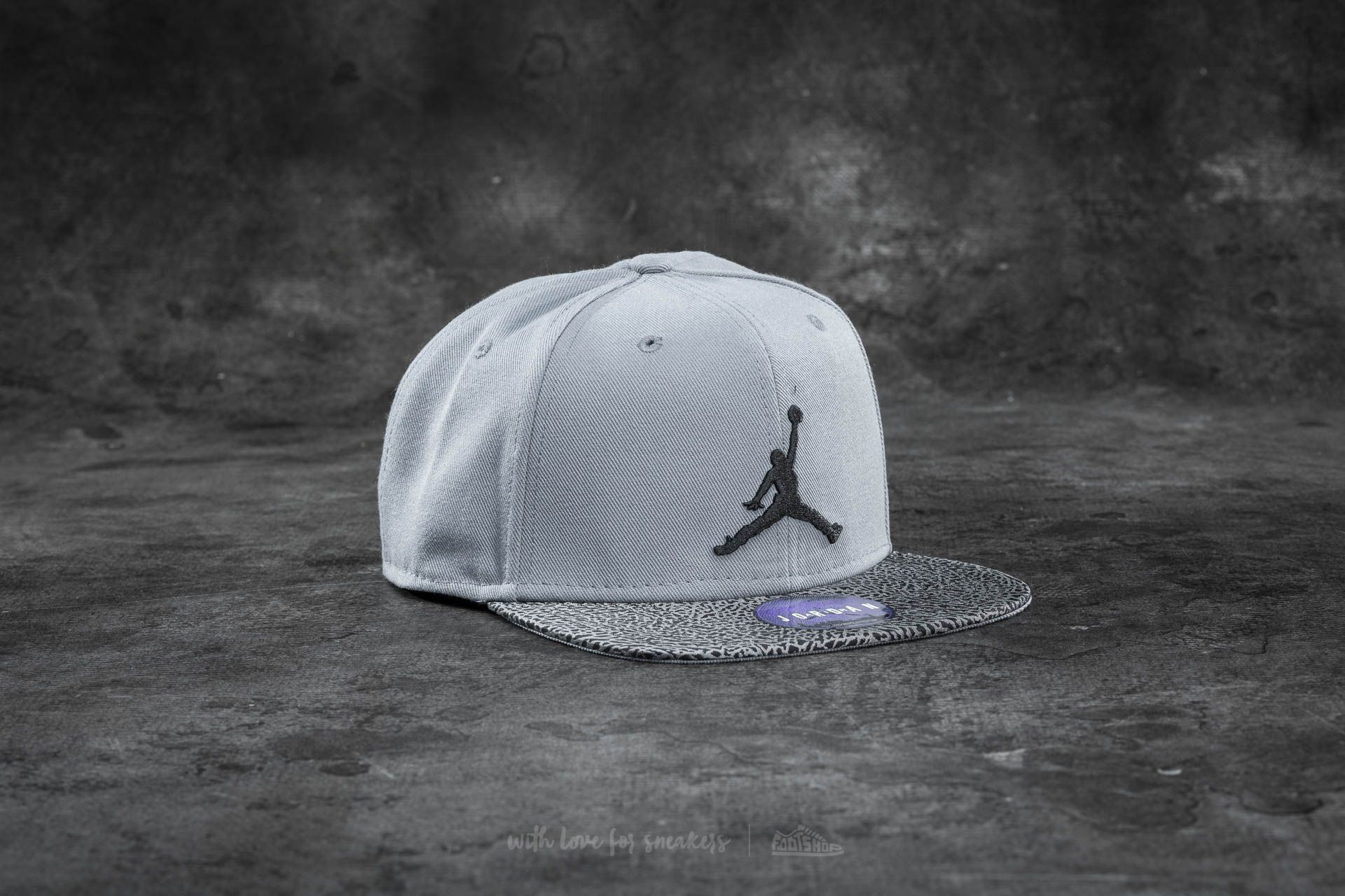 Caps Jordan Elephant Bill Snapback Grey Black Footshop
