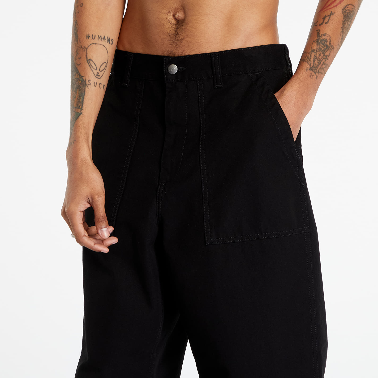 Džíny a kalhoty Carhartt WIP Council Pant Black Rinsed