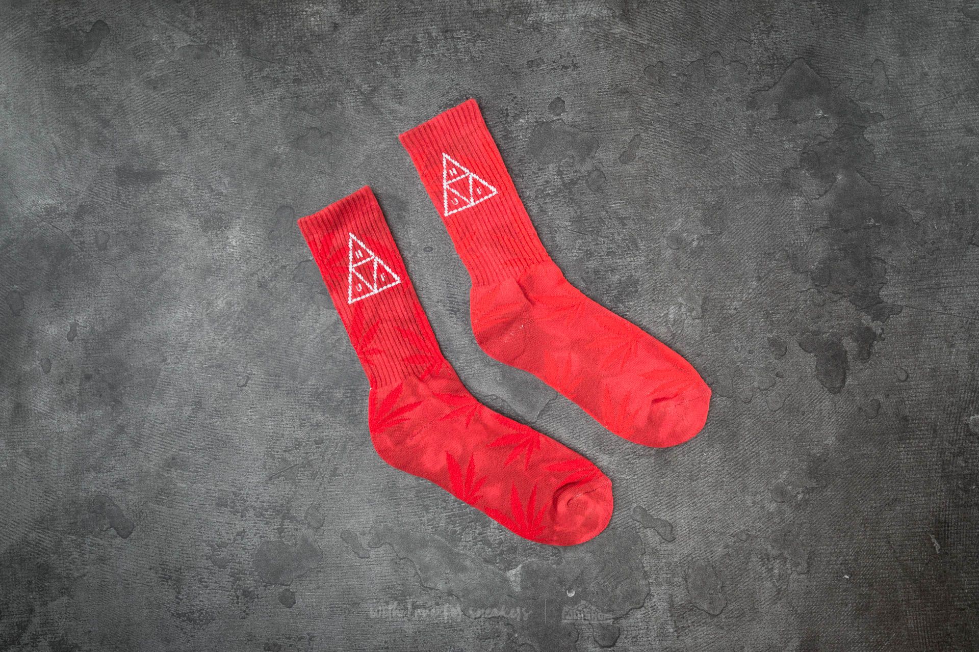 Calzetti HUF Apparel 420 Triple Triangle Socks Smoke Red