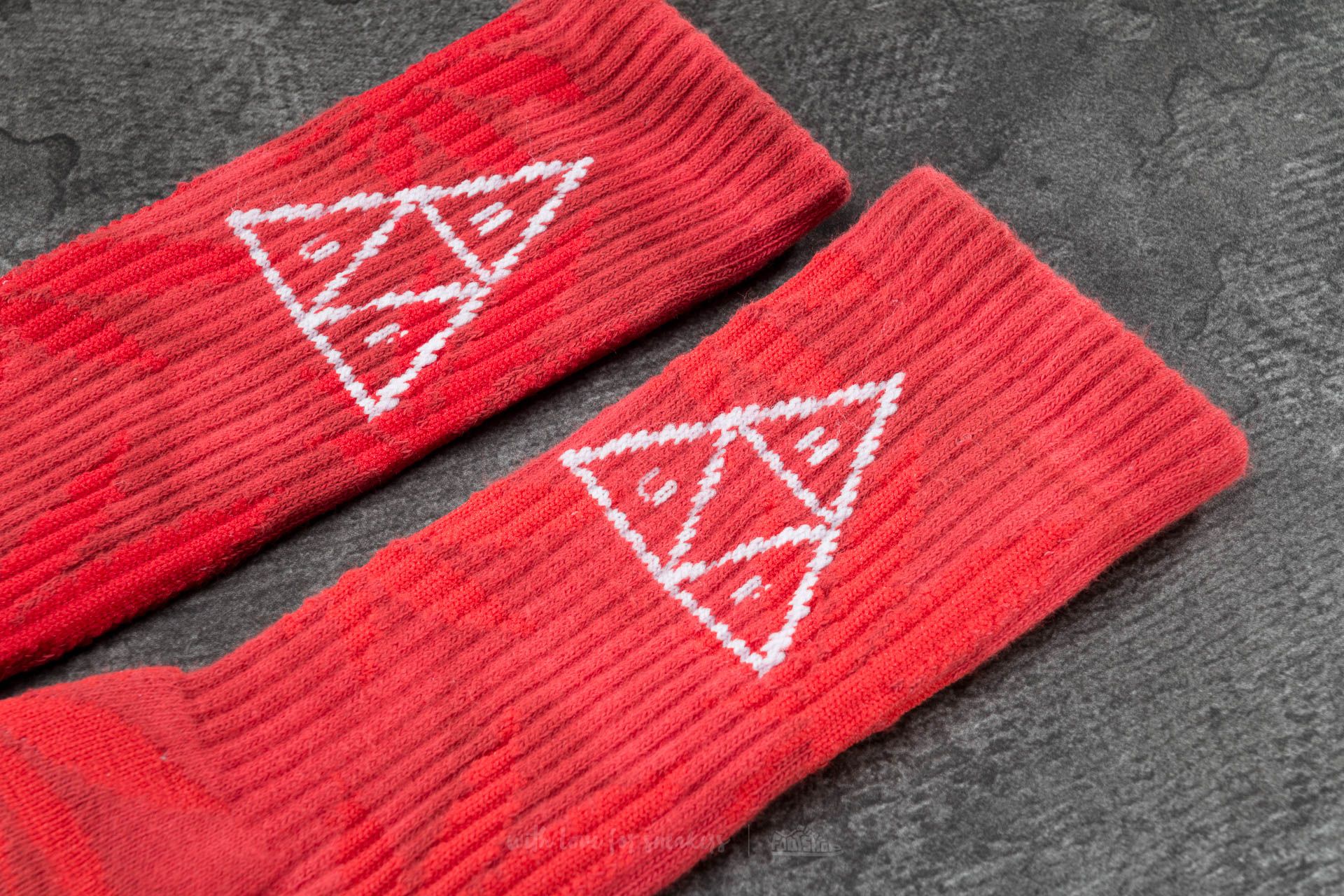 Sokker HUF Apparel 420 Triple Triangle Socks Smoke Red