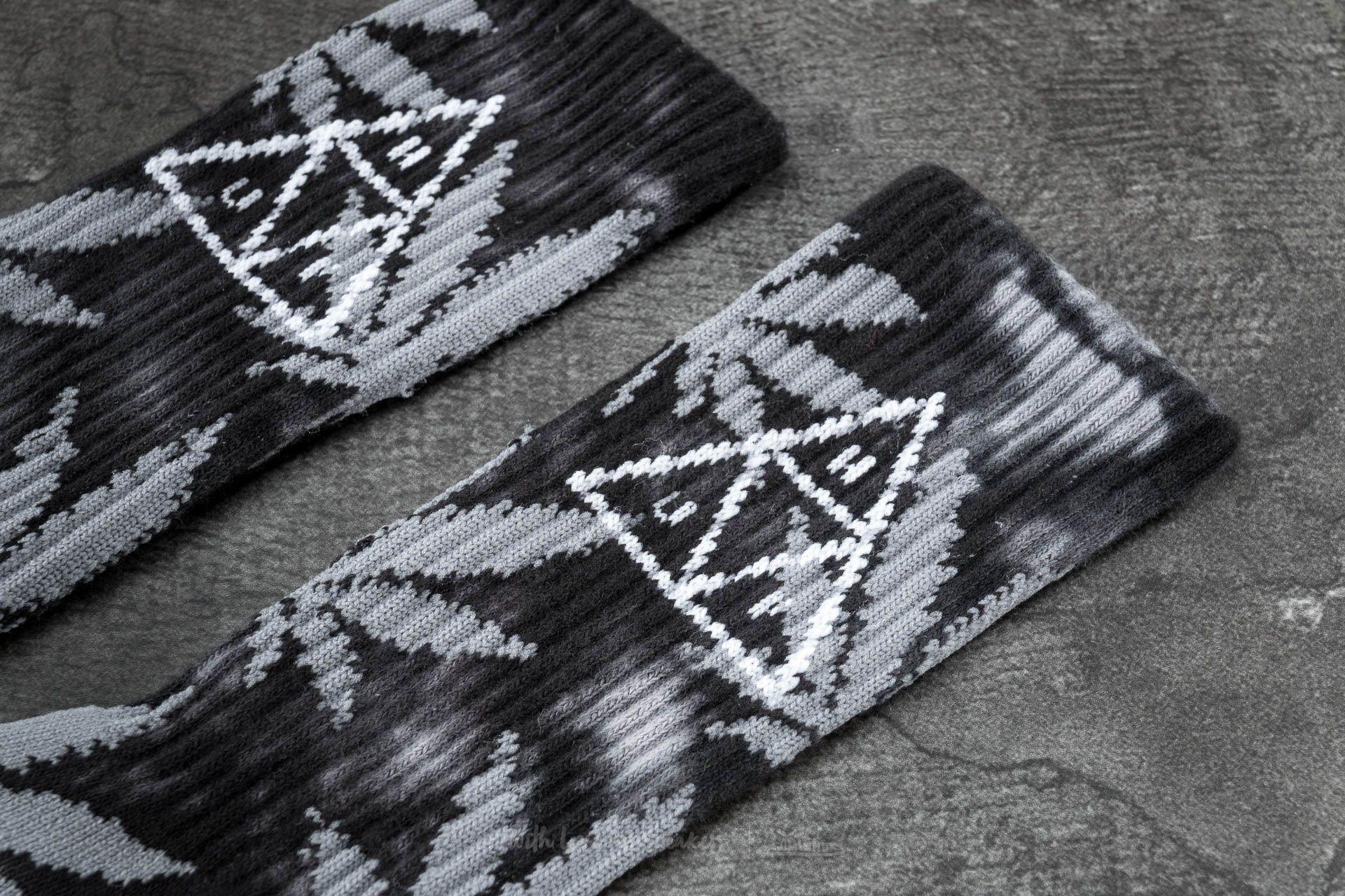 Chaussettes HUF Apparel 420 Triple Triangle Socks Smoke Black