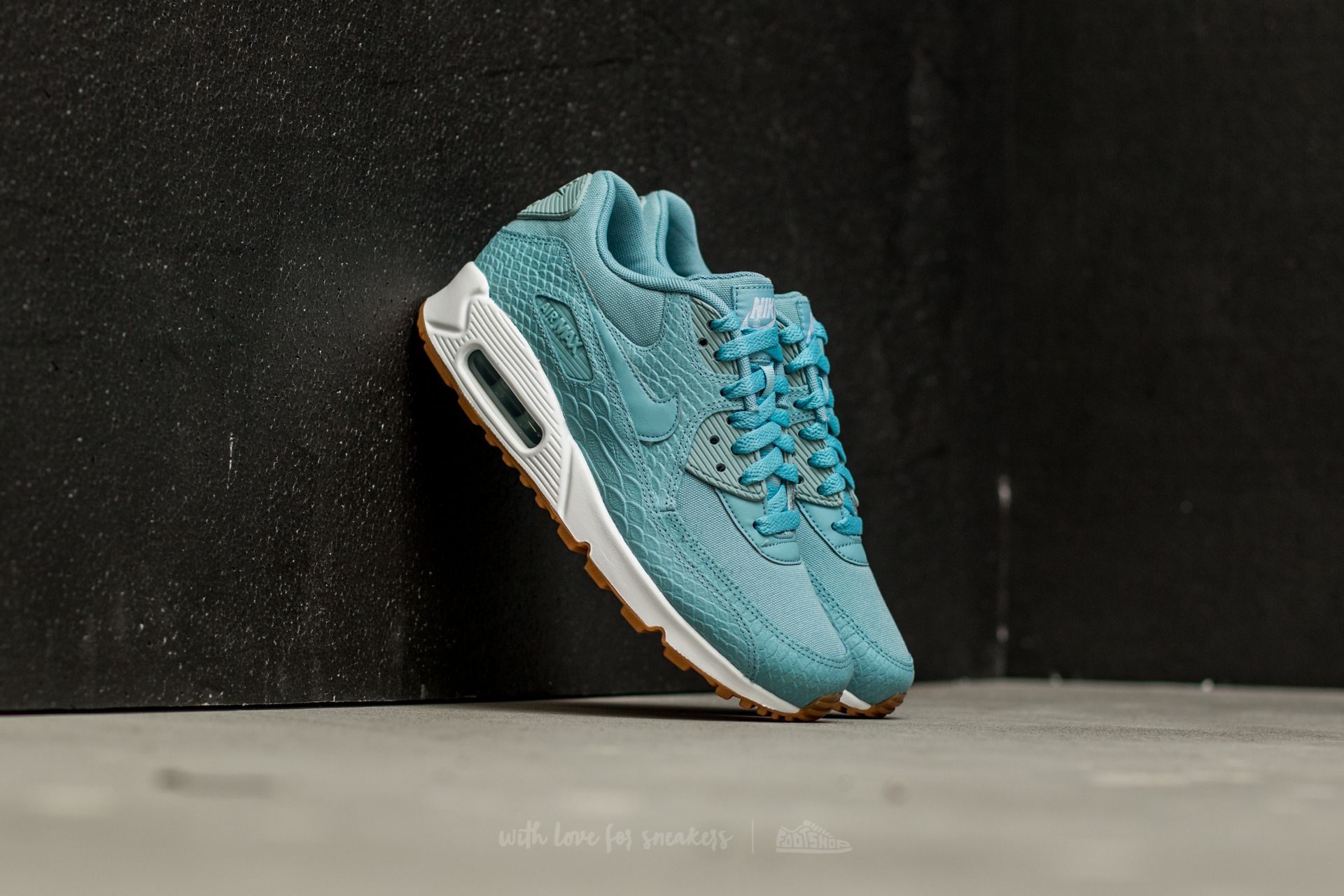 Damen Sneaker und Schuhe Nike Wmns Air Max 90 Premium Mica Blue Mica Blue Gum Yellow Footshop