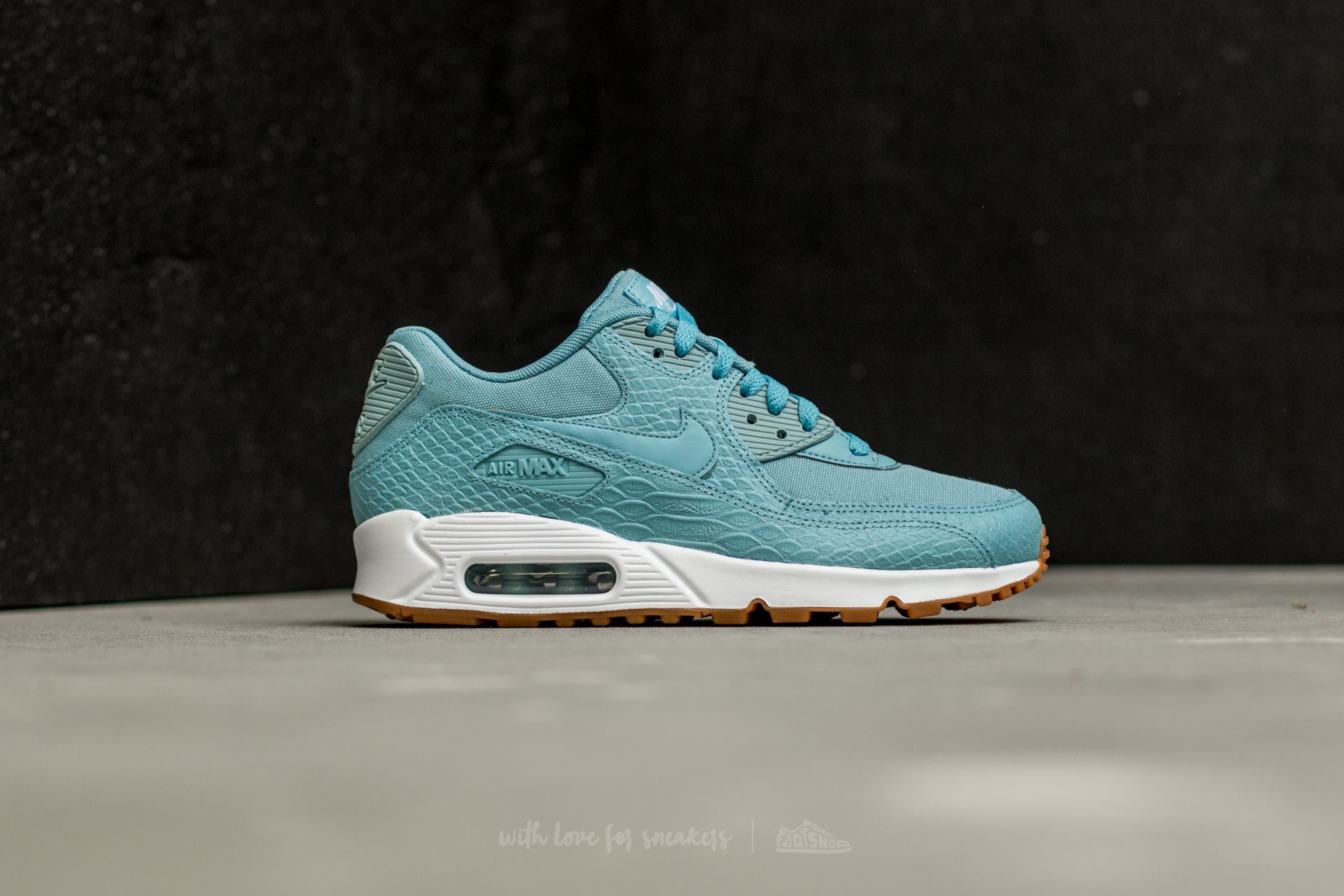 Dámské tenisky a boty Nike Wmns Air Max 90 Premium Mica Blue/ Mica Blue-Gum Yellow