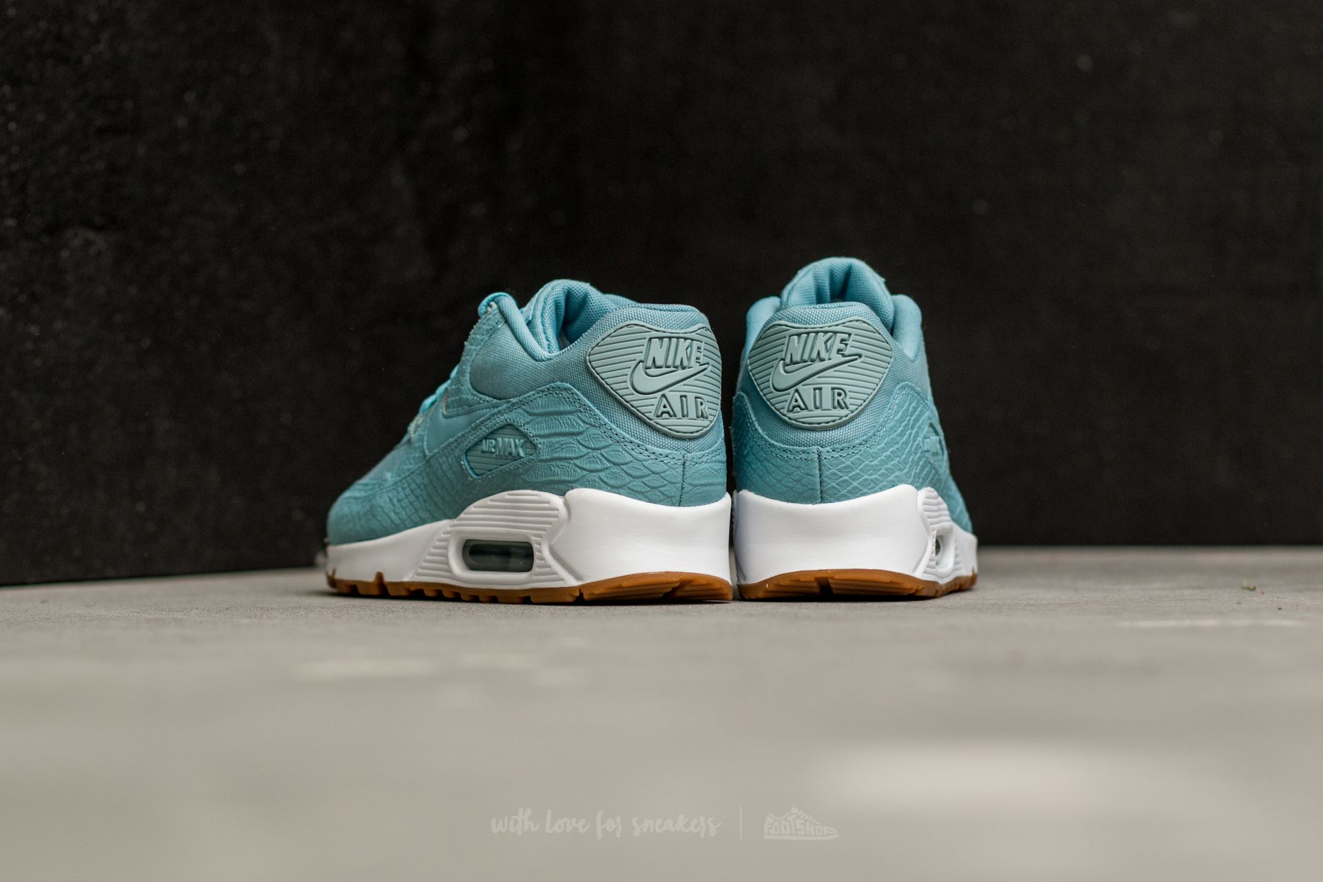 Dámské tenisky a boty Nike Wmns Air Max 90 Premium Mica Blue/ Mica Blue-Gum Yellow