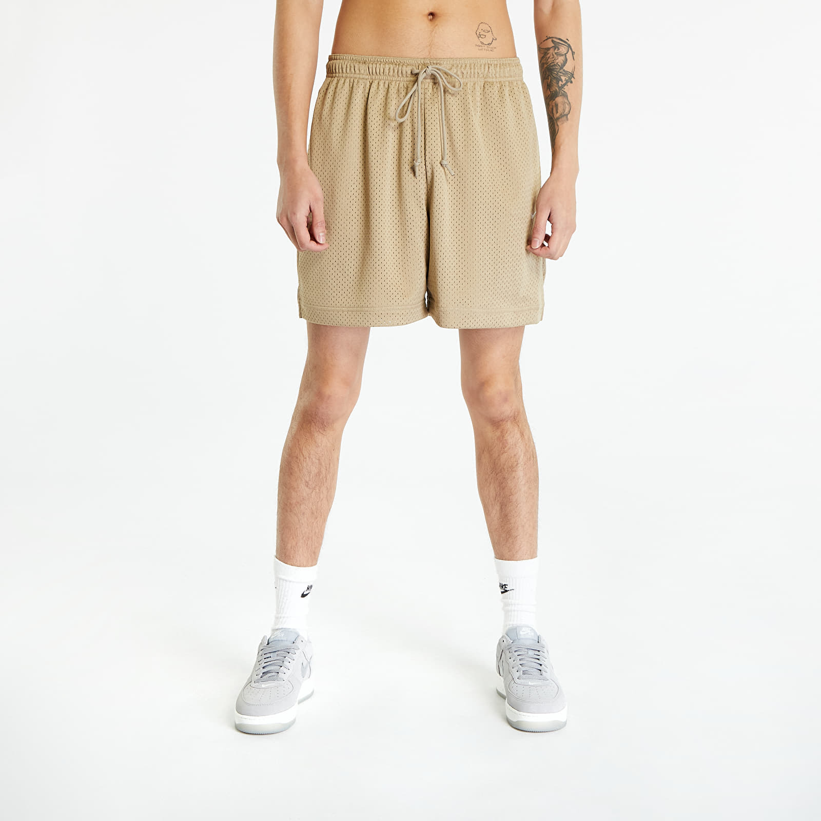 Levně Nike Sportswear Authentics Men's Mesh Shorts Khaki/ White