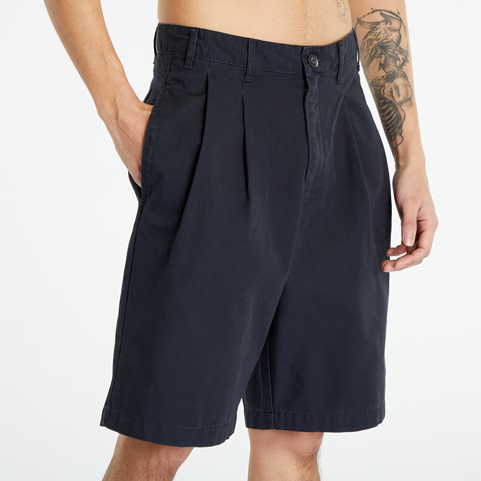 Rövidnadrágok Nike Life Men's Pleated Chino Shorts Black/ White