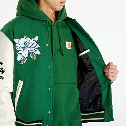 Bomber Jackets Awake NY x Carhartt WIP Teddy Jacket Dark Green/ Ivory |  Footshop