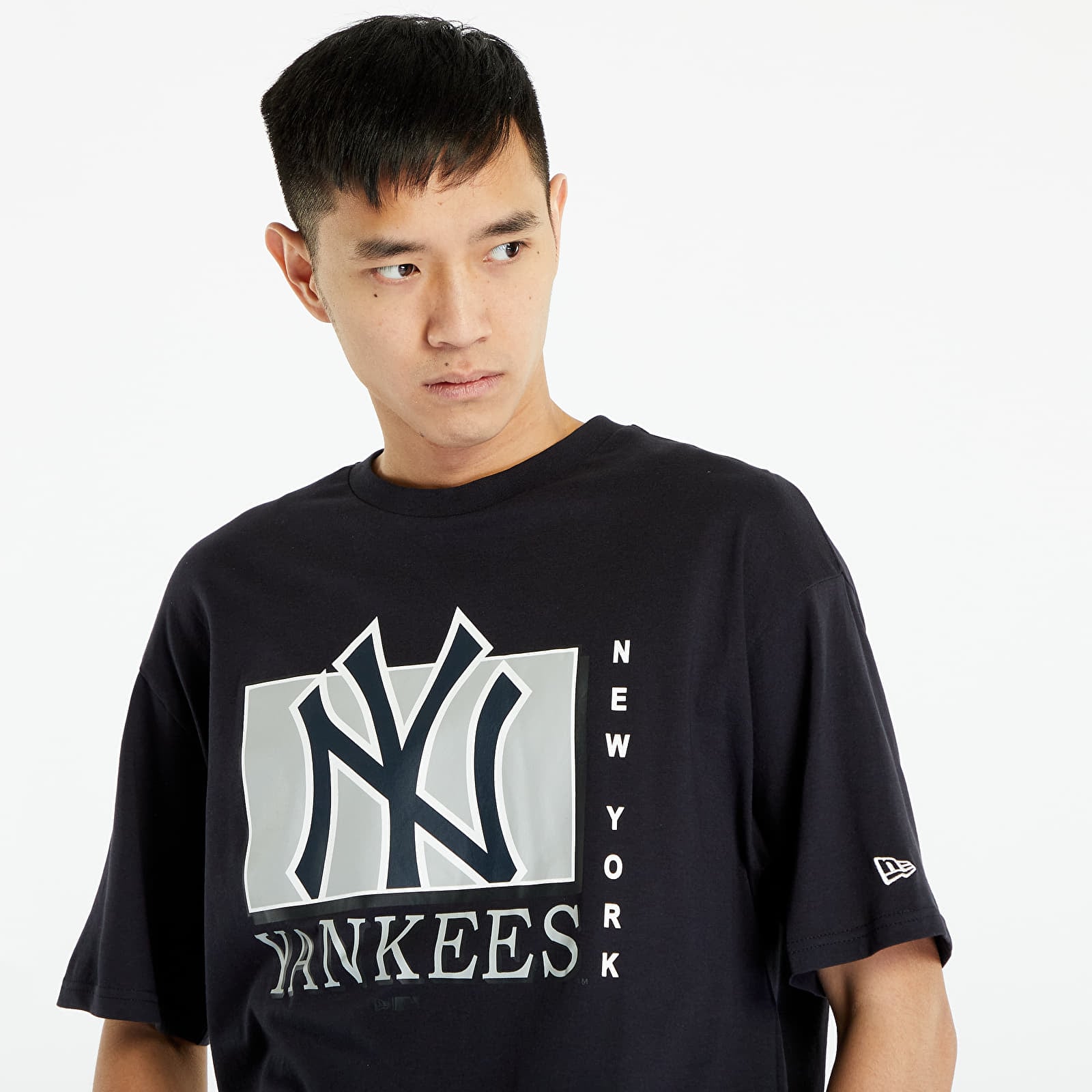 T-shirts New Era New York Yankees Team Wordmark Oversized Tee Navy/ White