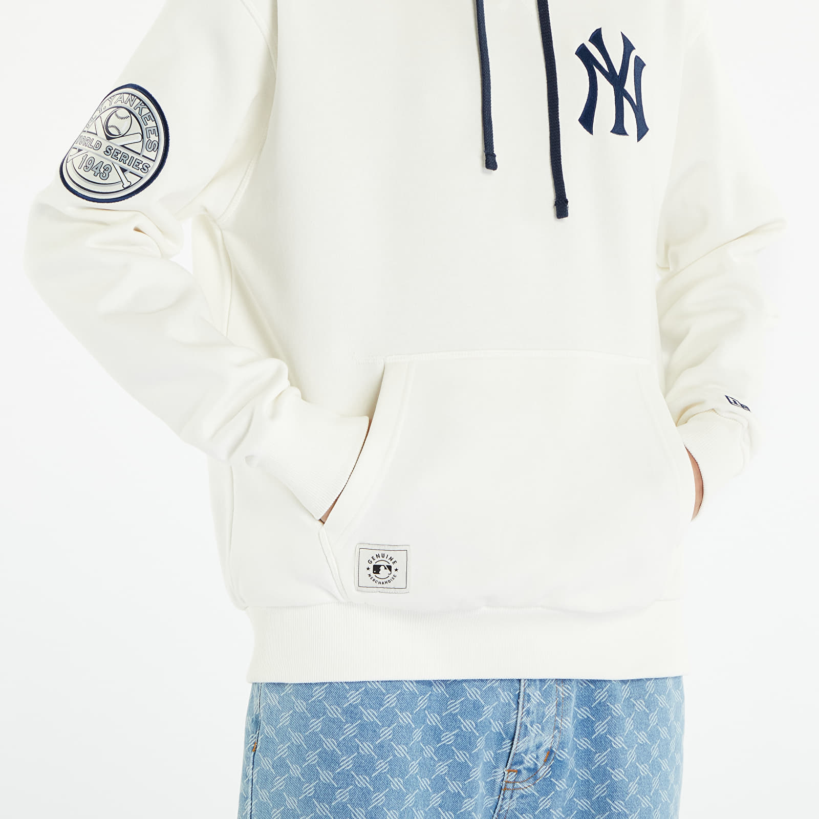 Puloverji New Era New York Yankees MLB Heritage Oversized Hoodie Open White