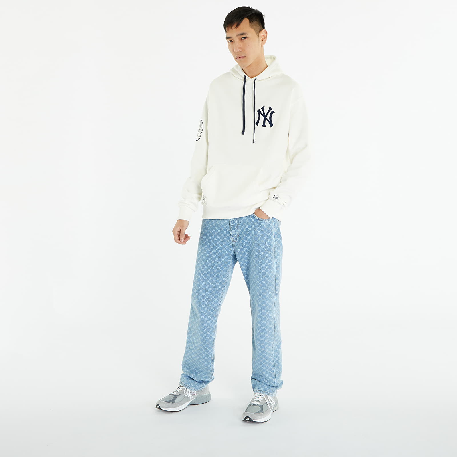 Puloverji New Era New York Yankees MLB Heritage Oversized Hoodie Open White