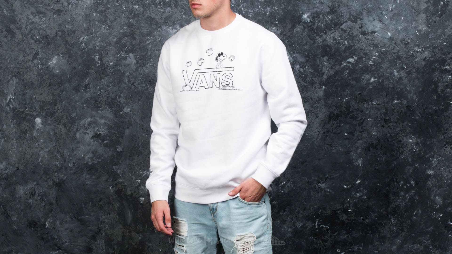 Sudaderas Vans x Peanuts Crew White
