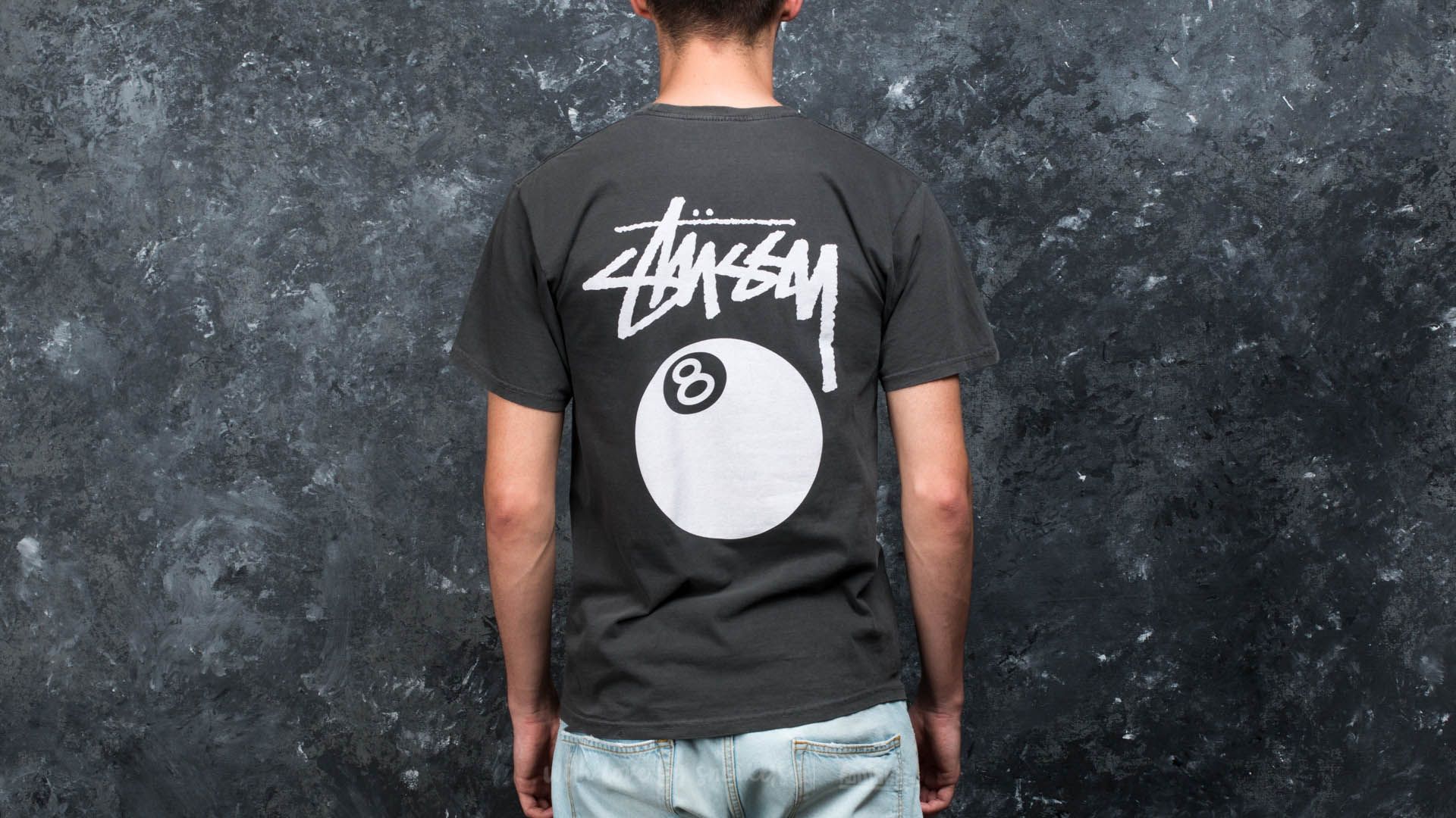 T-shirts Stüssy 8 Ball Pigment Dyed Tee Black | Footshop