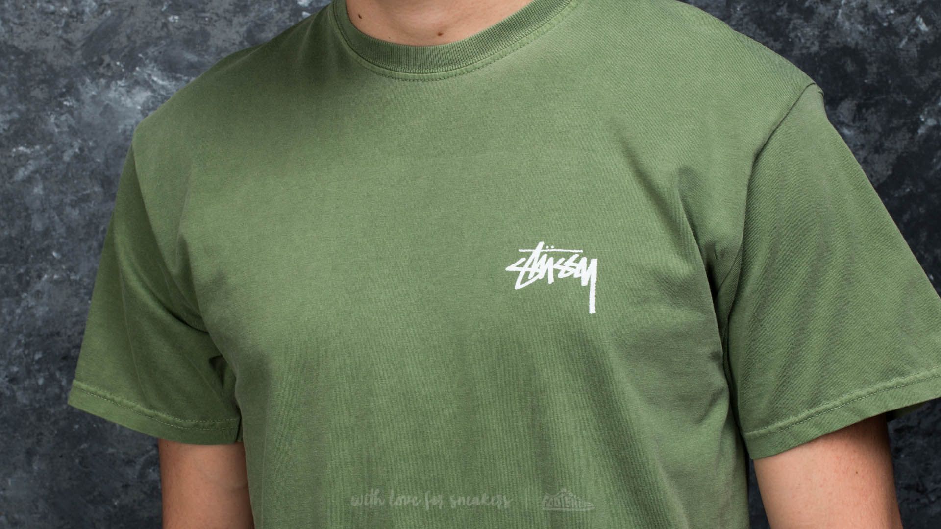 Pólók és ingek Stüssy 8 Ball Pigment Dyed Tee Olive