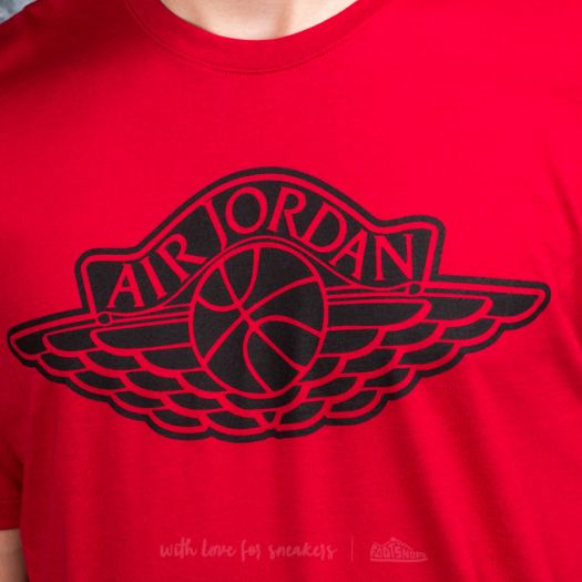 T shirts Jordan Sportswear Iconic Wings Logo Tee Team Red Black Footshop