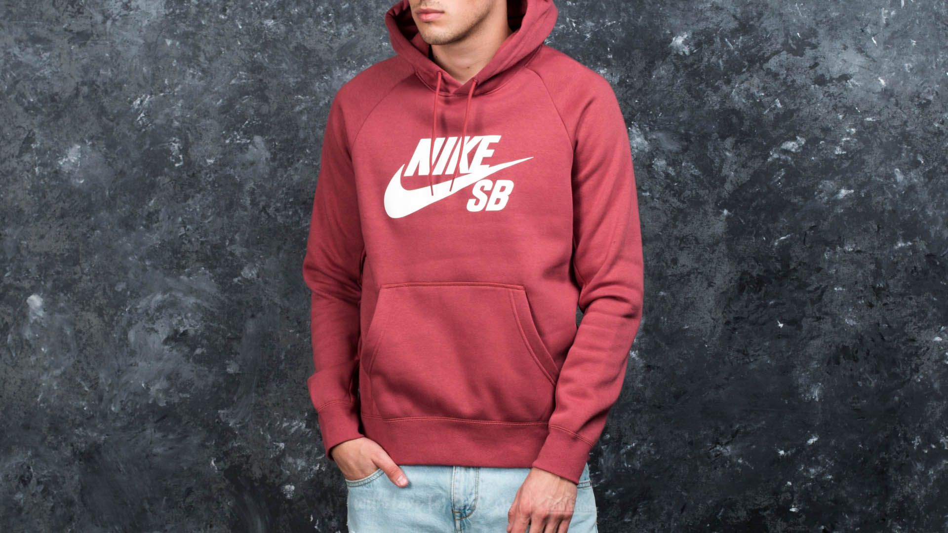 Sudaderas Nike SB Icon Pullover Hoodie Cedar/ White
