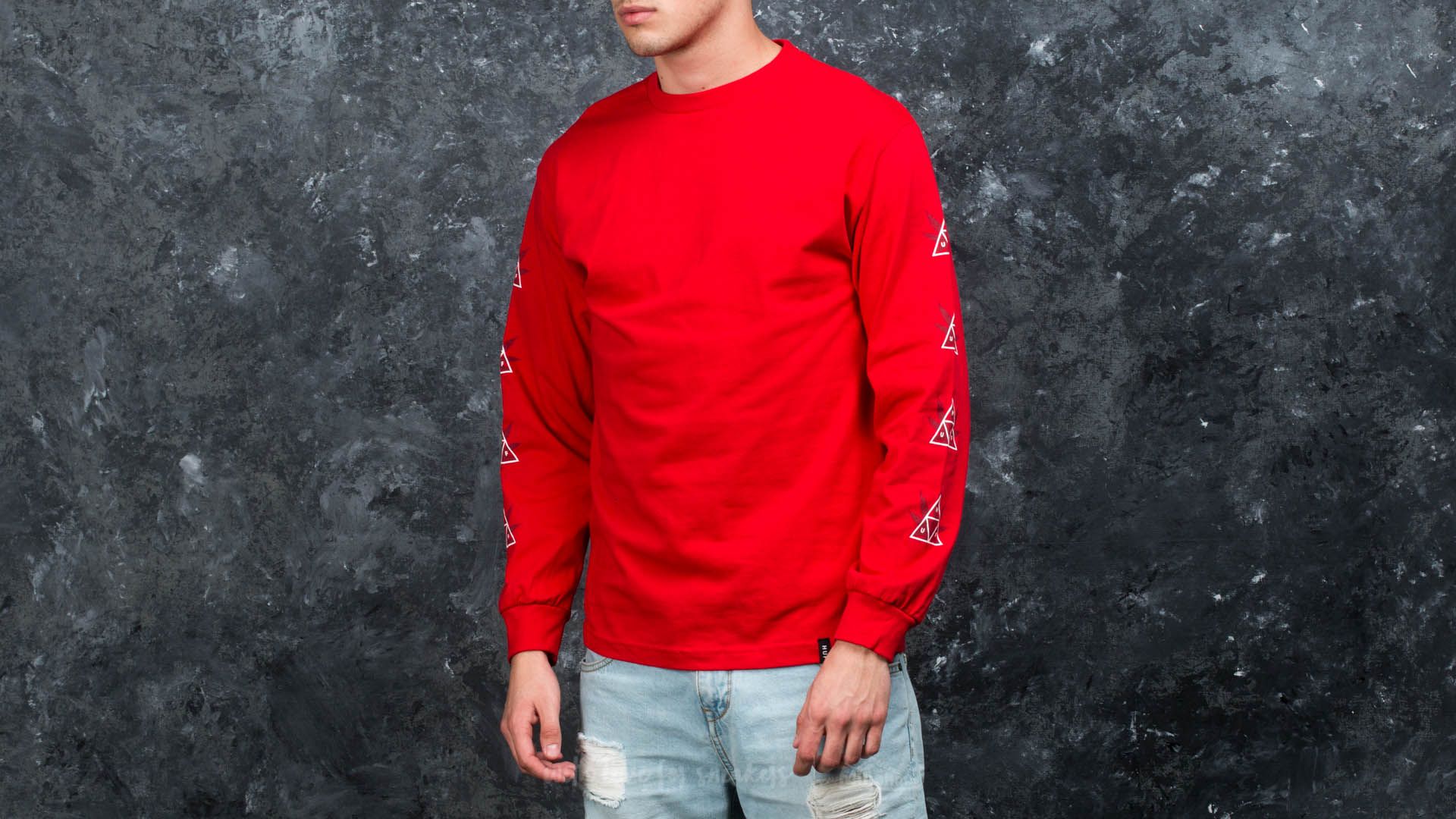 T-shirts HUF Apparel 420 Triple Triangle Longsleeve Tee Red